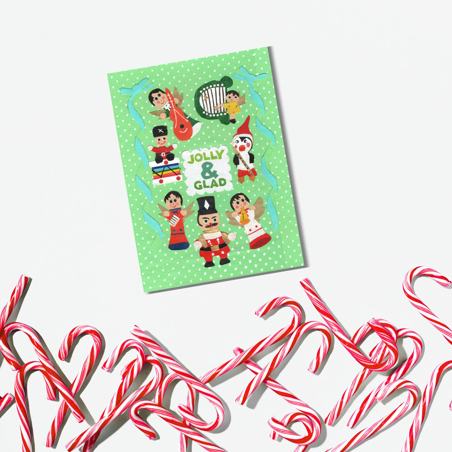 Jolly & Glad Christmas Note Card