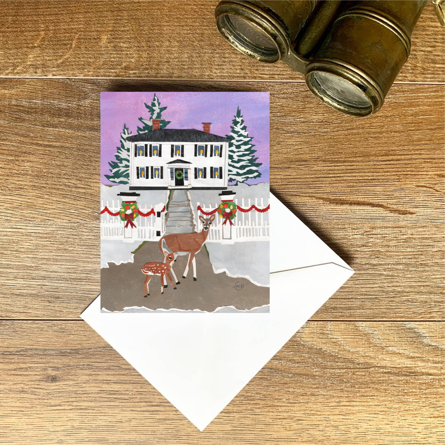 Emerson's Holiday Guests Note Card