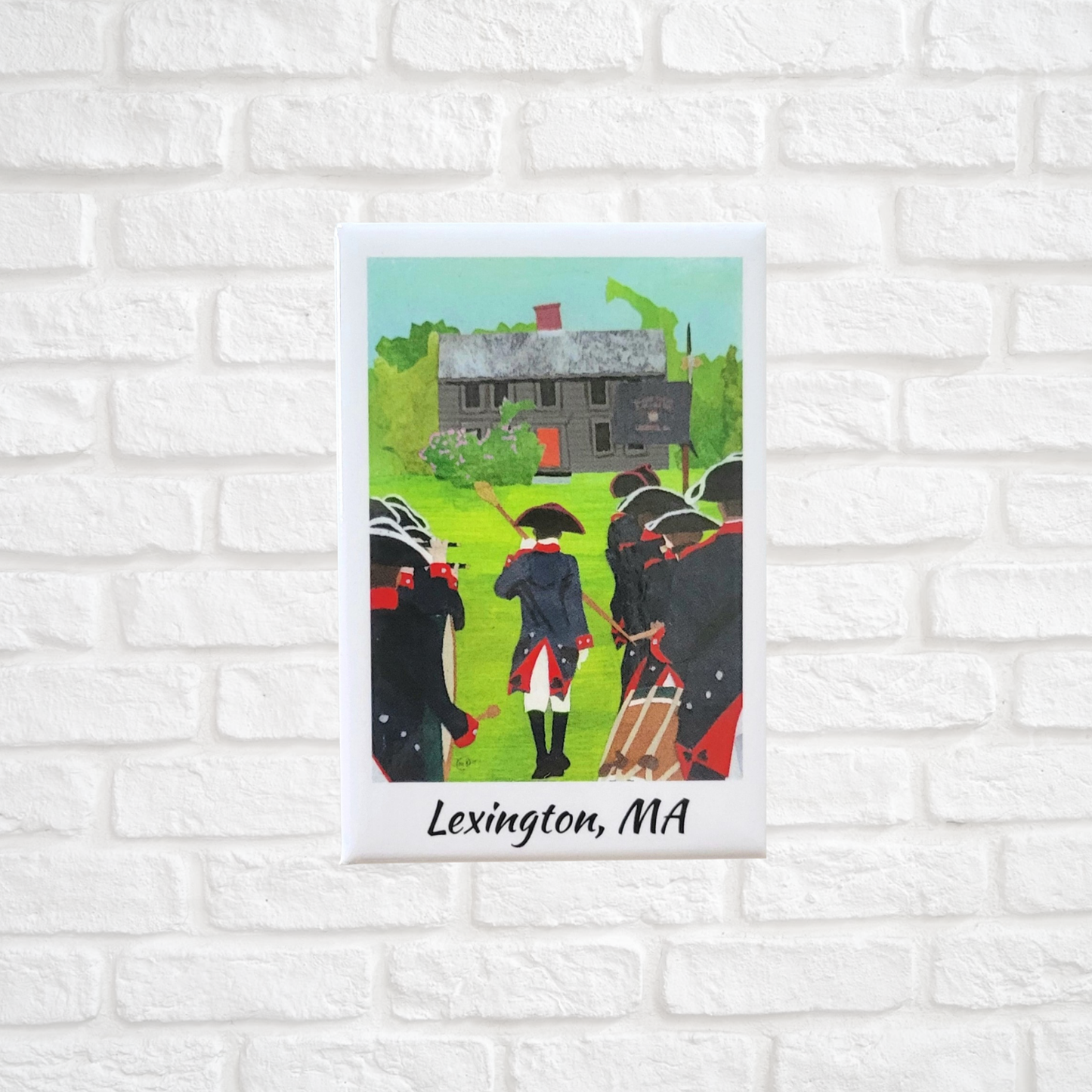 Lexington Fife and Drum with Text Magnet