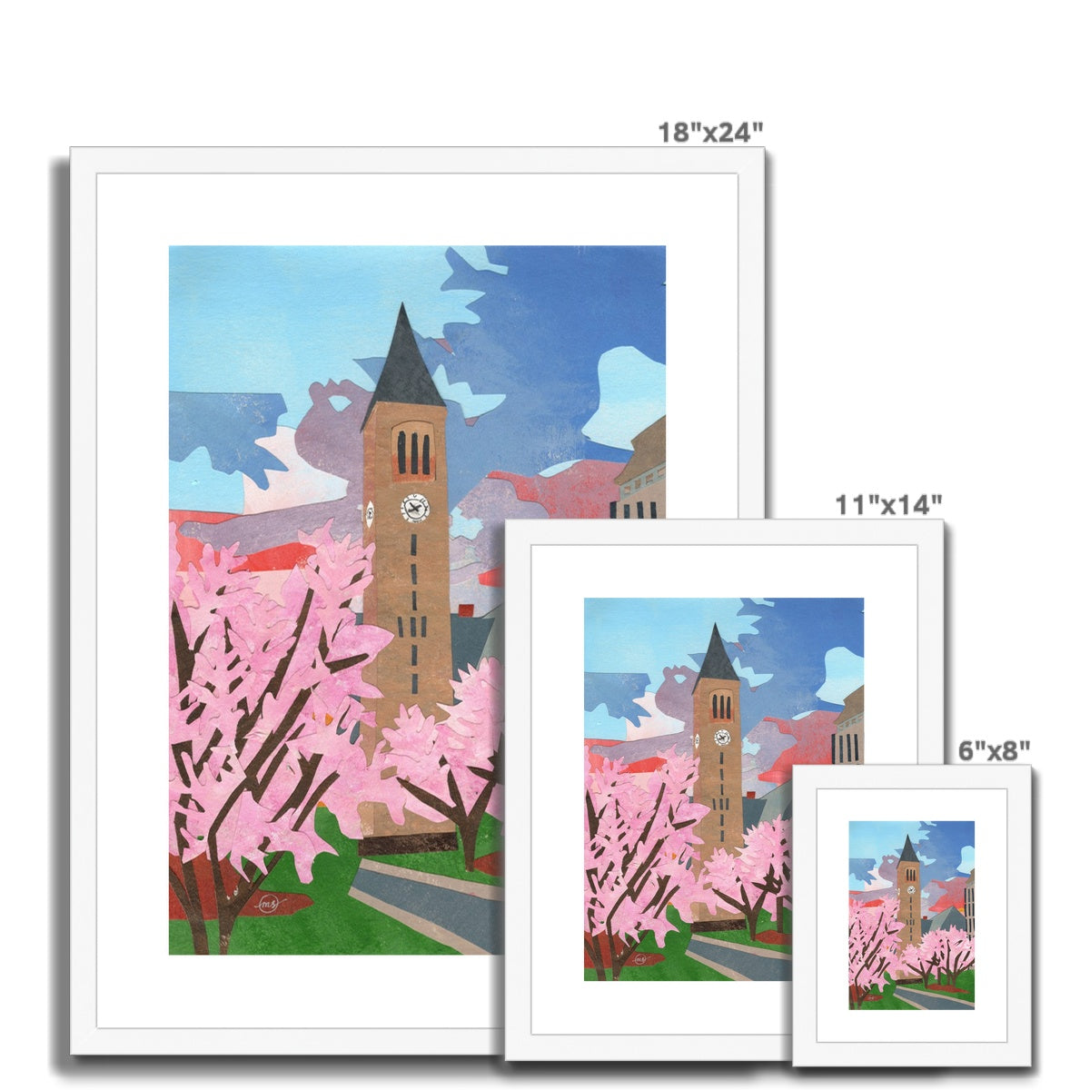 McGraw Tower Framed & Matted Print
