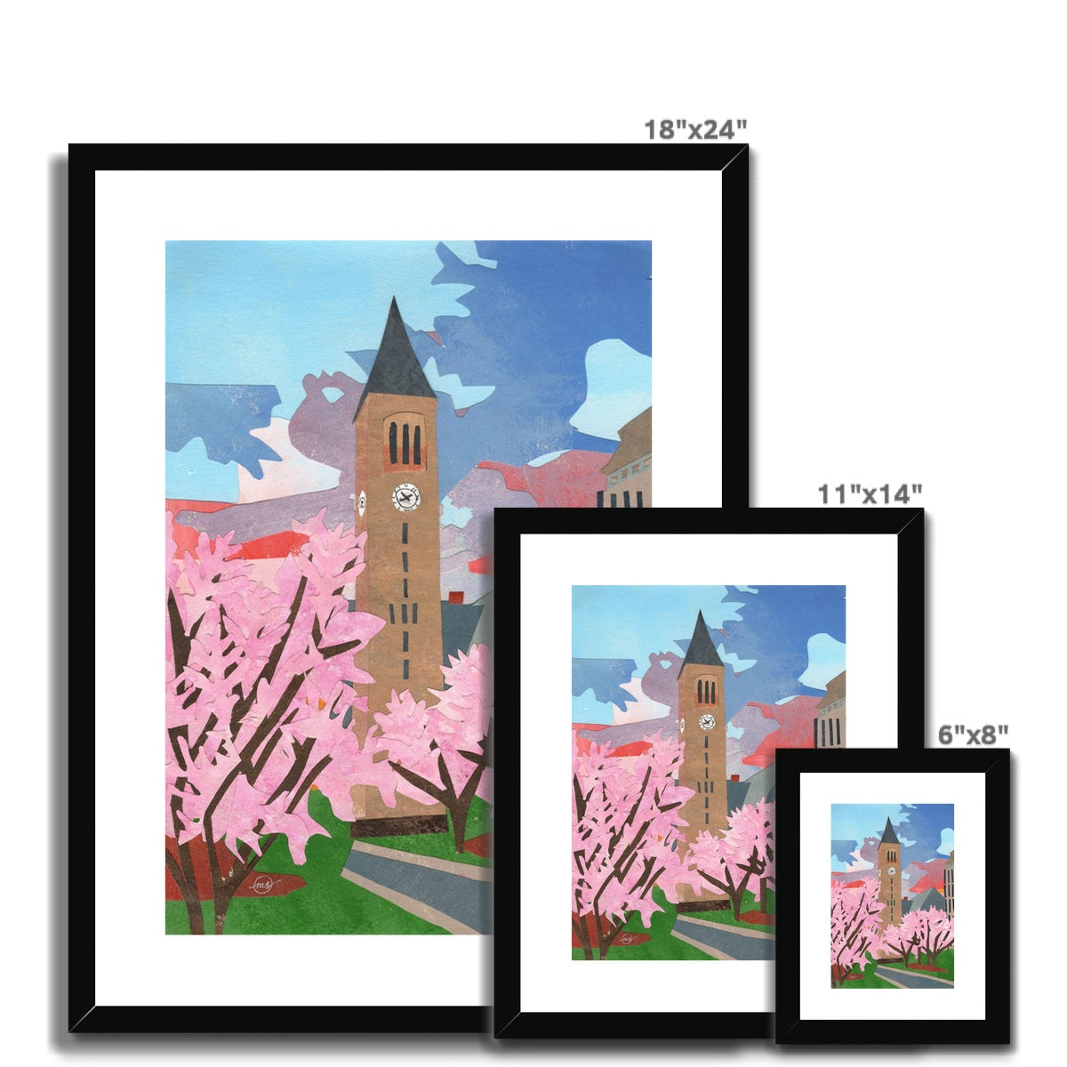 McGraw Tower Framed & Matted Print