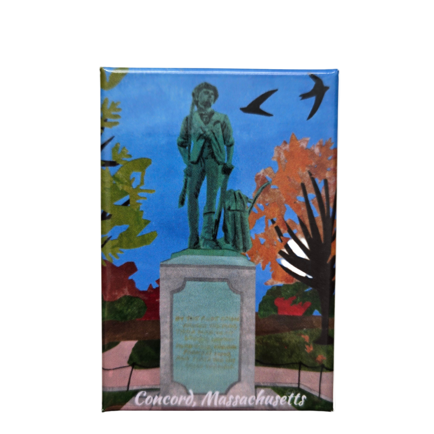 Concord Minuteman with Text Magnet