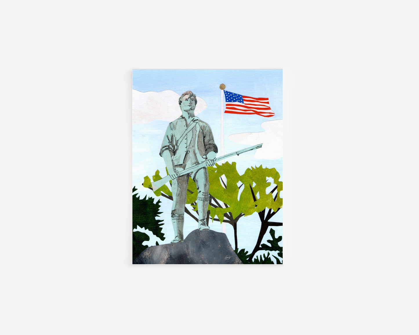 Lexington Minuteman Note Card