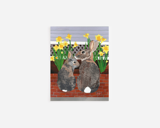 Bunny Walk Note Card