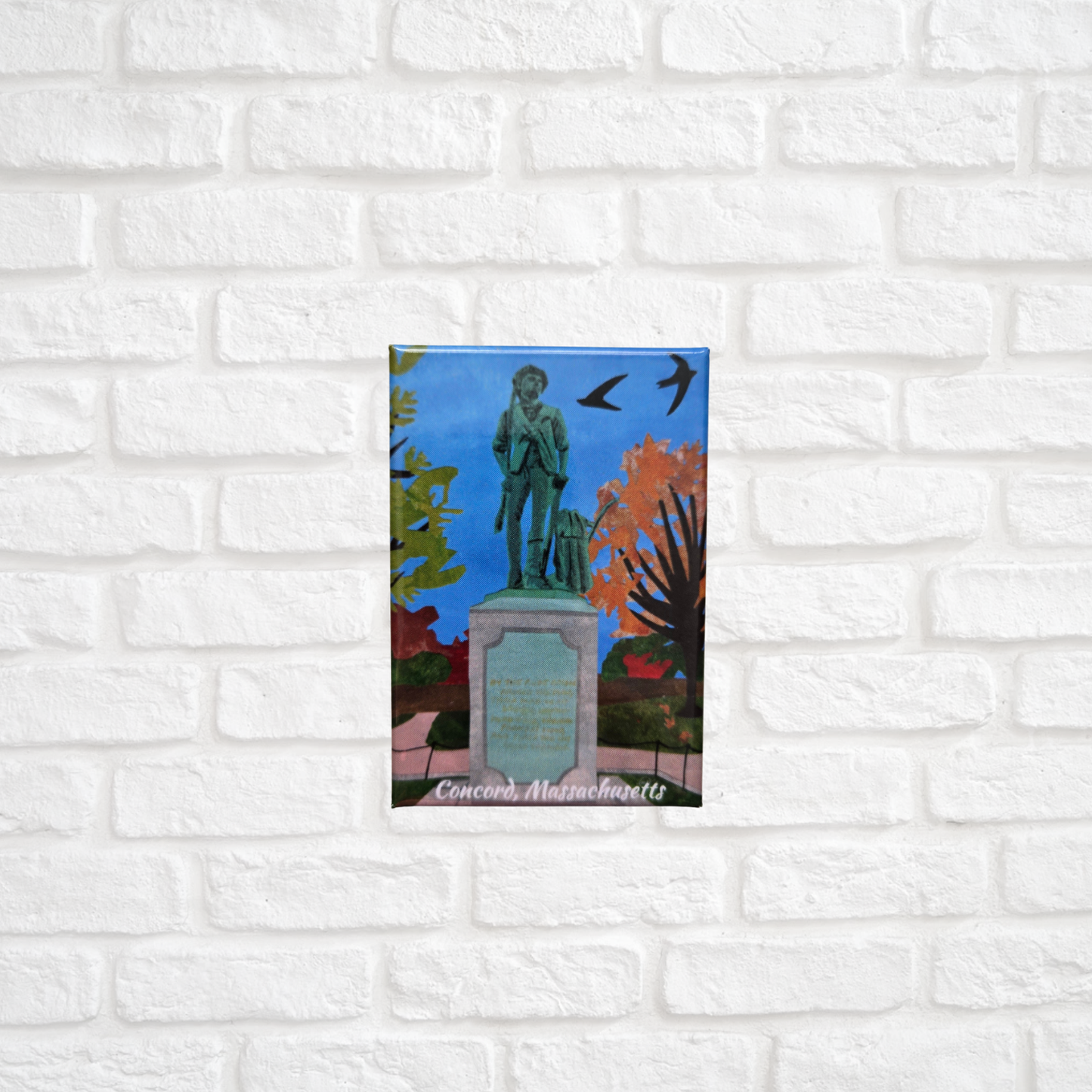 Concord Minuteman with Text Magnet