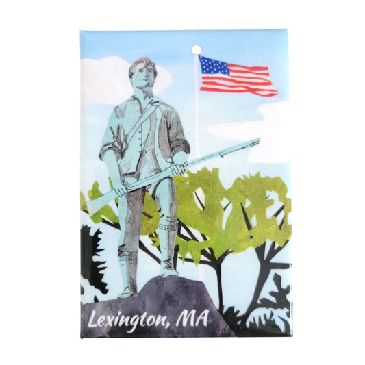Lexington Minuteman with Text Magnet