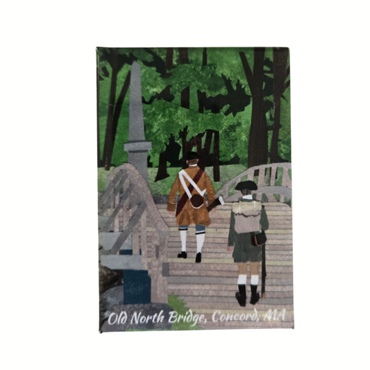 Old North Bridge with Text Magnet