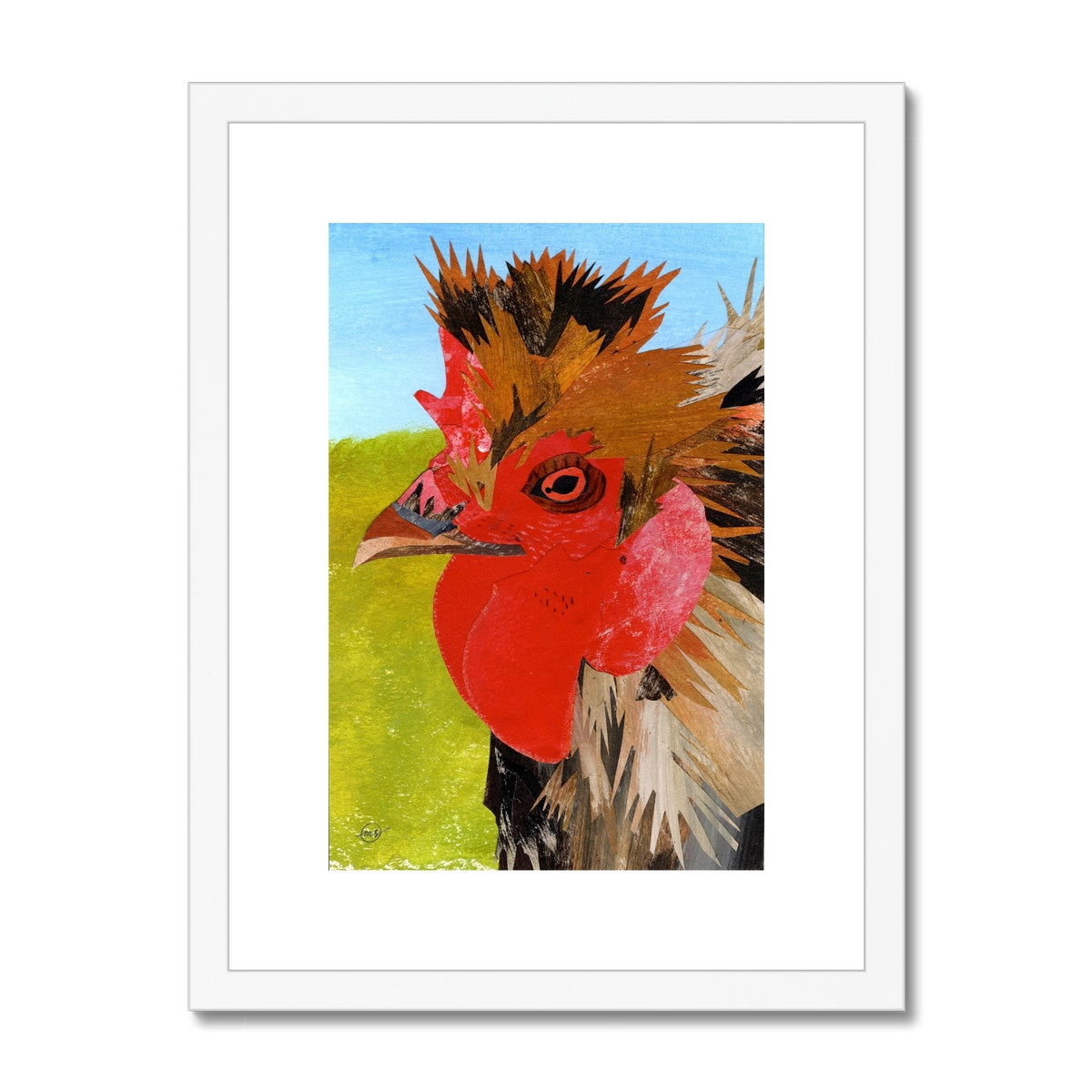 Barnyard Soloist Framed & Matted Print