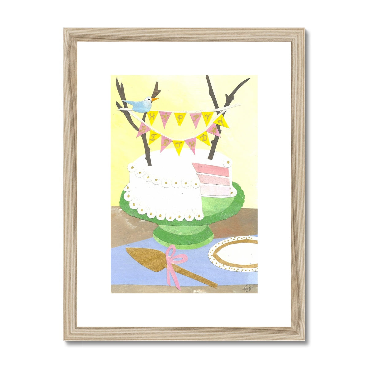 Birthday Cake Framed & Matted Print