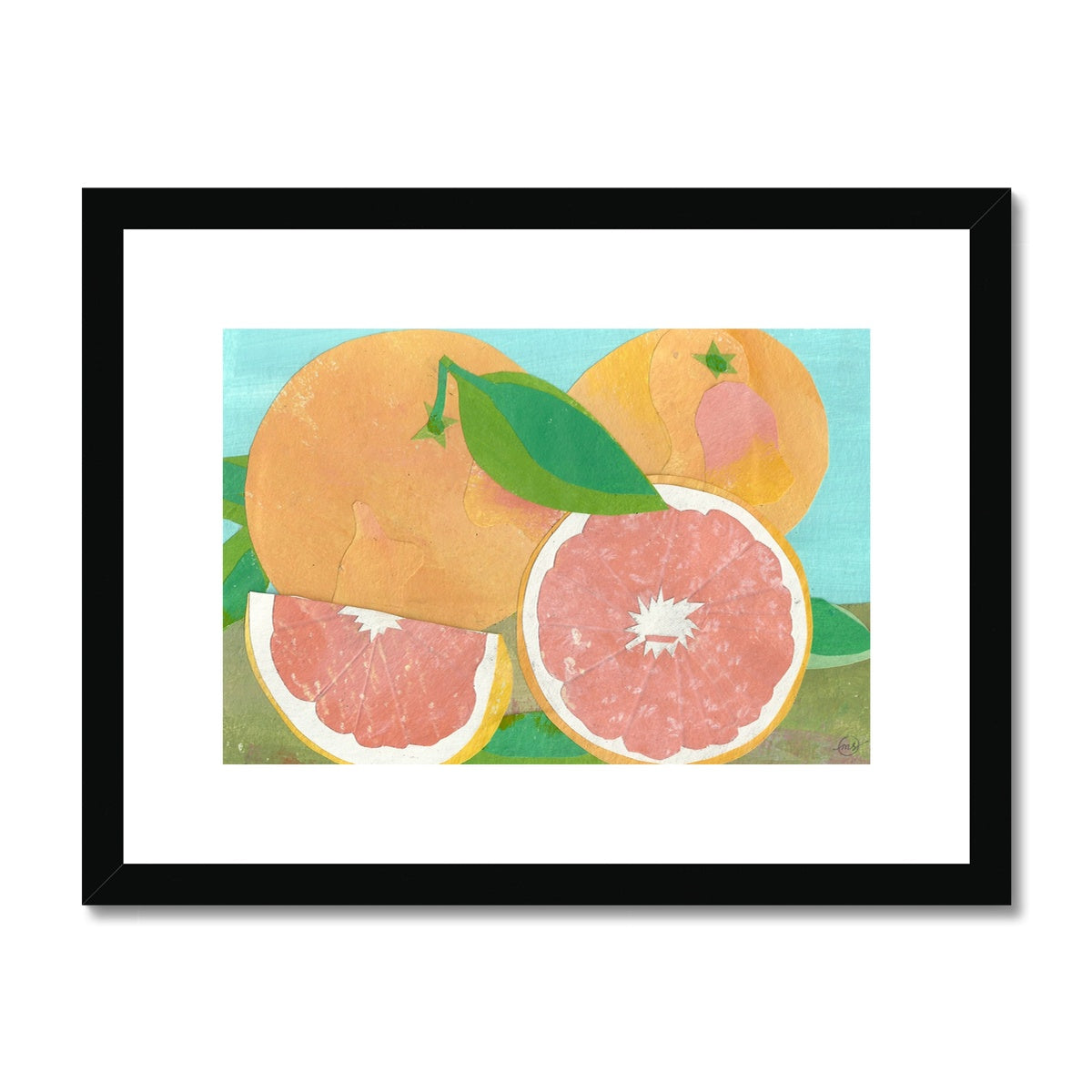 Grapefruit Framed & Matted Print