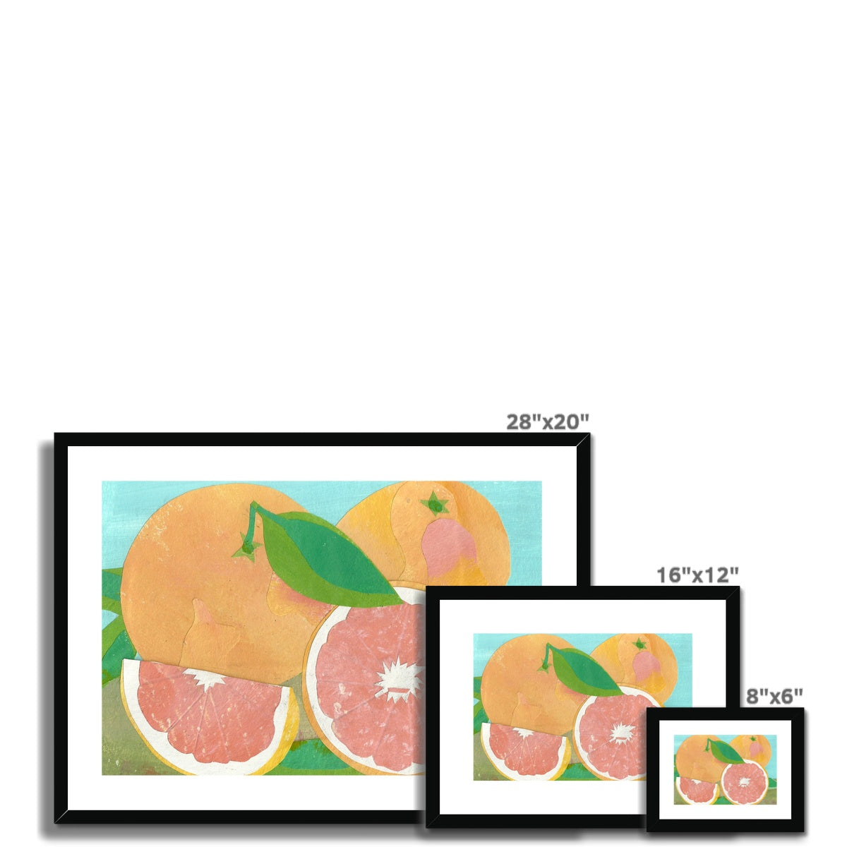 Grapefruit Framed & Matted Print