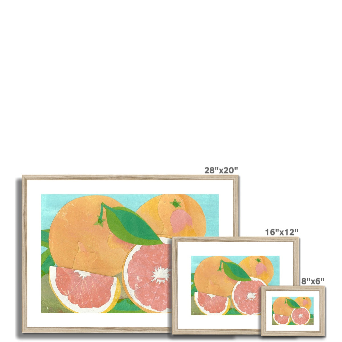 Grapefruit Framed & Matted Print