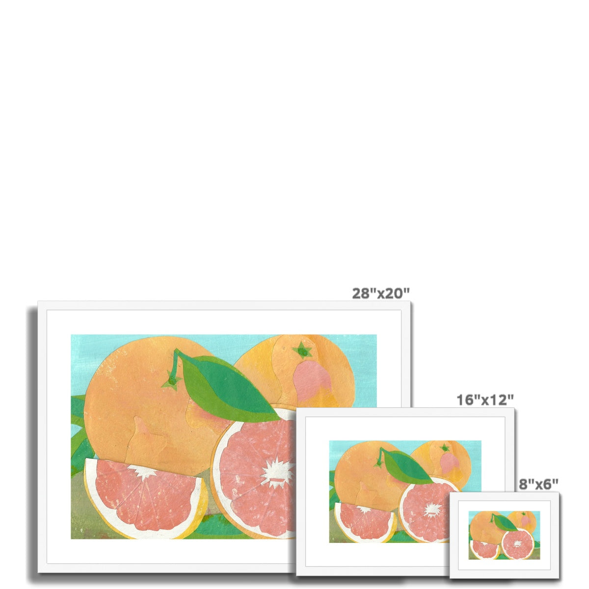 Grapefruit Framed & Matted Print