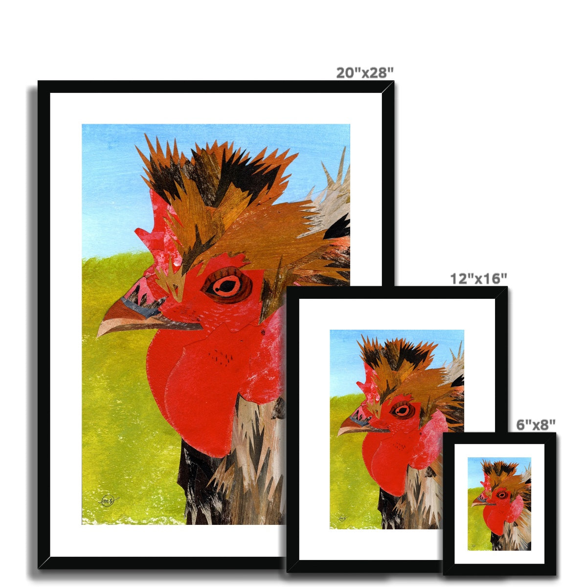 Barnyard Soloist Framed & Matted Print