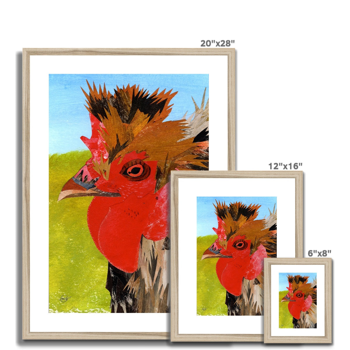 Barnyard Soloist Framed & Matted Print