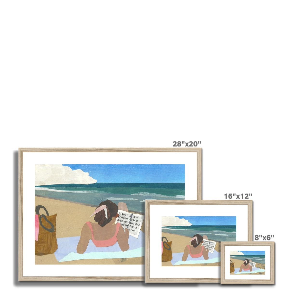 A Day at the Beach Framed & Matted Print