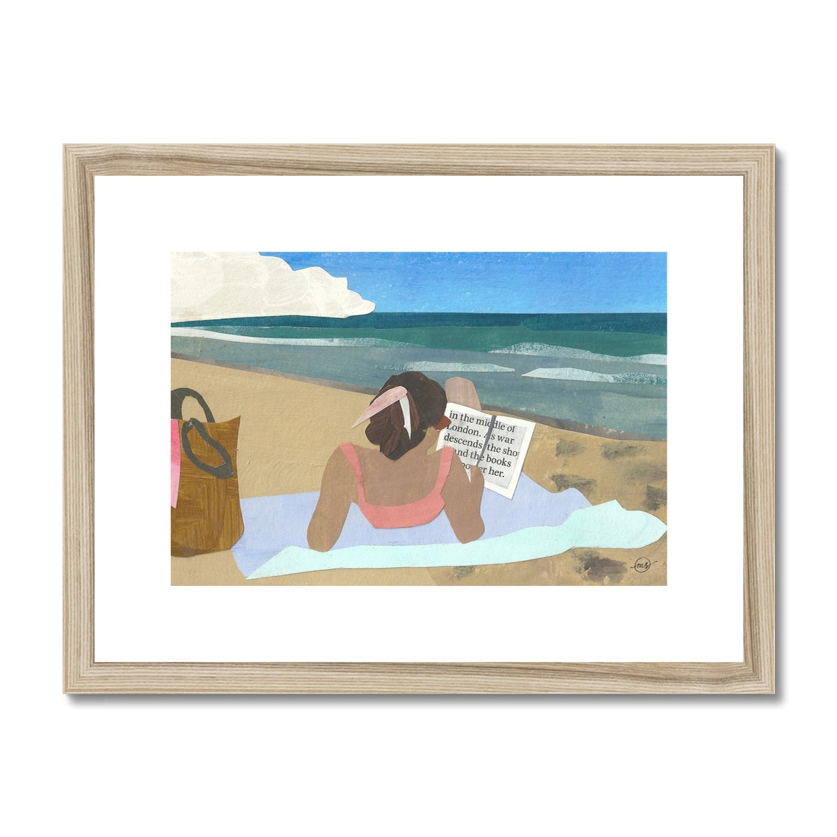 A Day at the Beach Framed & Matted Print