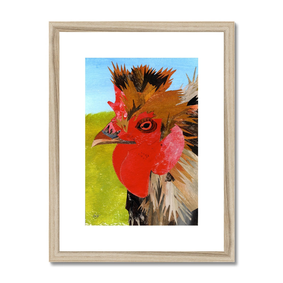 Barnyard Soloist Framed & Matted Print