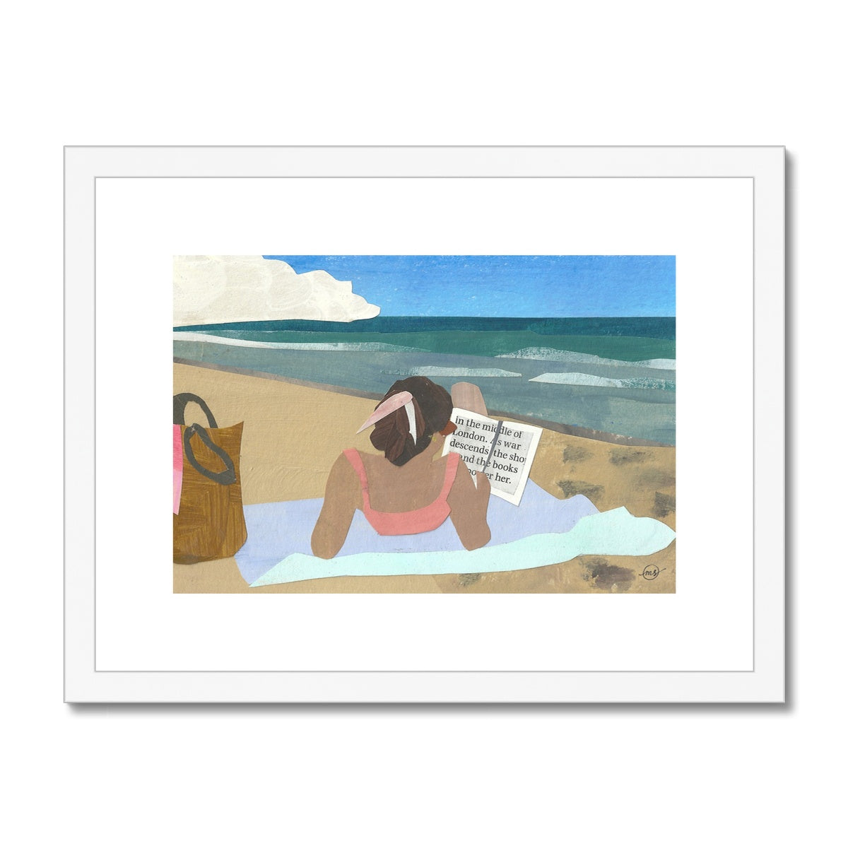 A Day at the Beach Framed & Matted Print