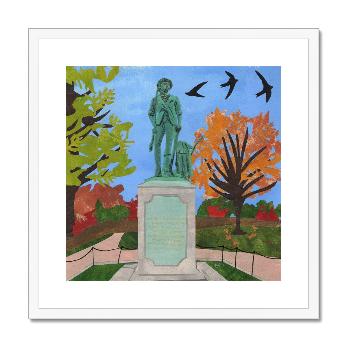 Concord Minuteman Framed & Matted Print