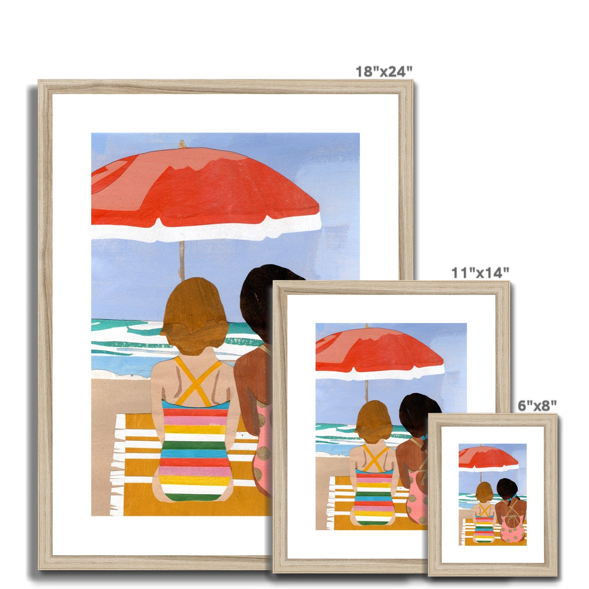 Summer Sisters Framed & Matted Print