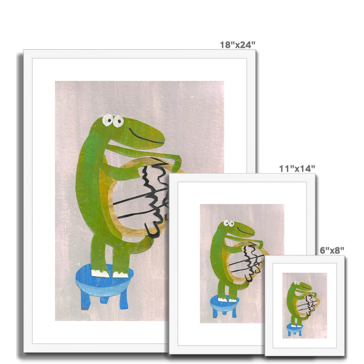 Alligator Framed & Matted Print