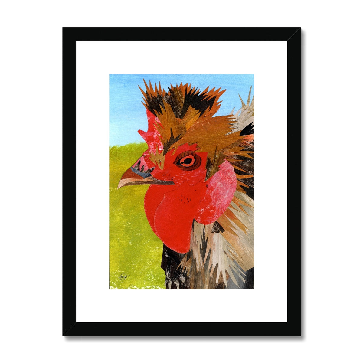 Barnyard Soloist Framed & Matted Print