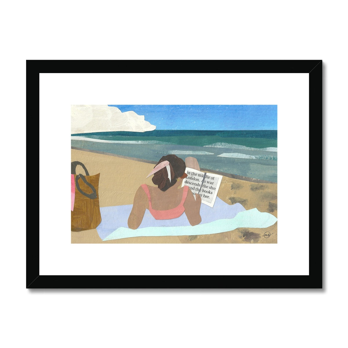 A Day at the Beach Framed & Matted Print