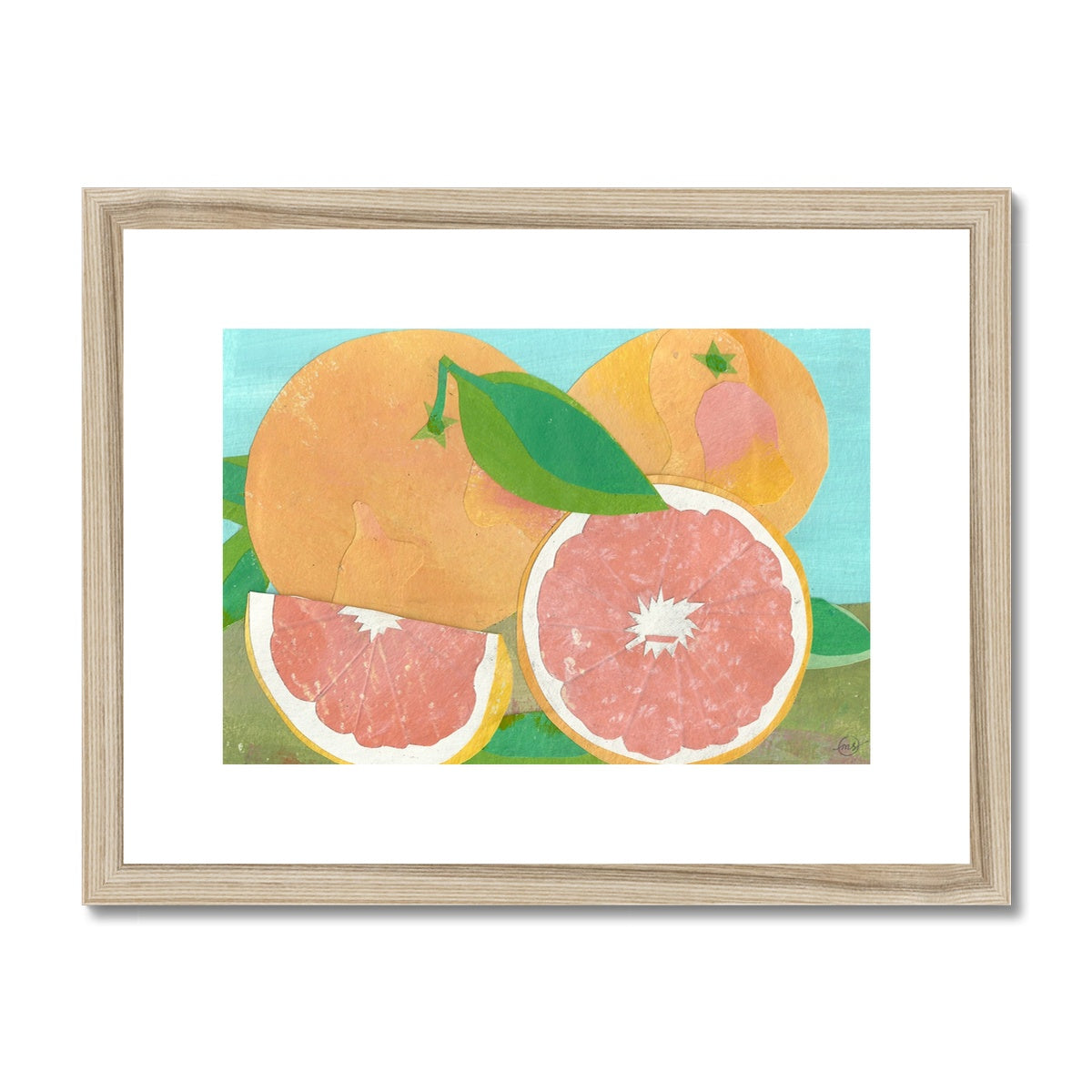 Grapefruit Framed & Matted Print