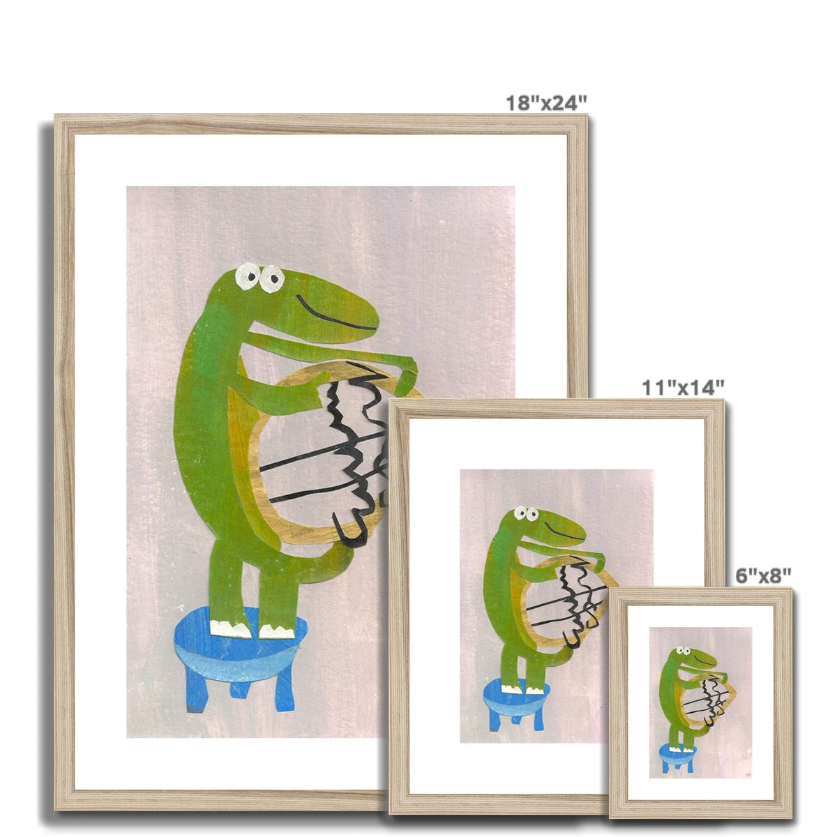 Alligator Framed & Matted Print